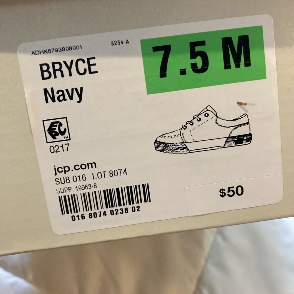 Men’s St John’s Bay Navy Bryce Sneaker - Picture 4 of 4